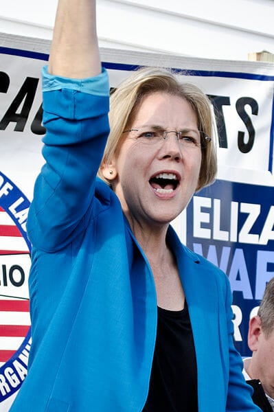 Elizabeth Warren at a rally