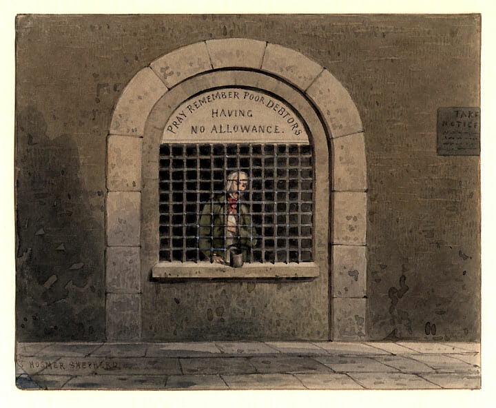 debtors prison illustration