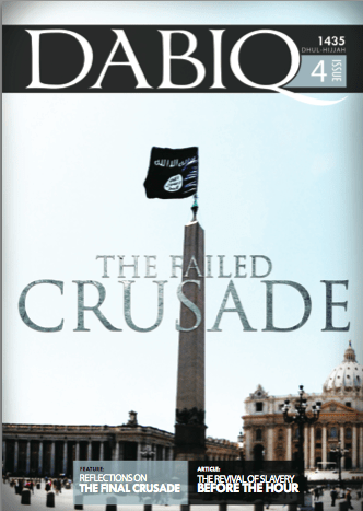 The ISIS-affiliated magazine Dabiq, via the Internet Archive.