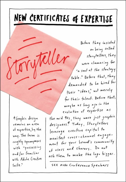 new certificates of expertise: storyteller