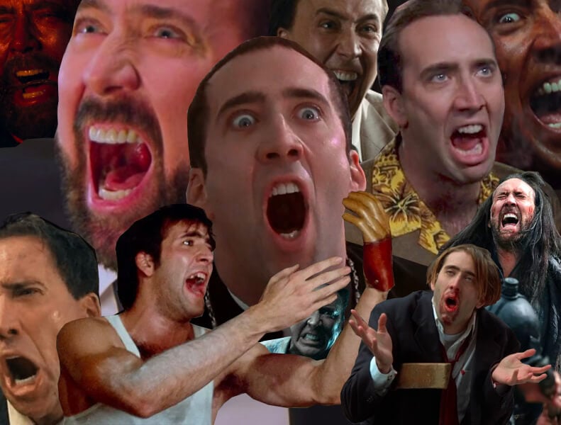 nicolas cage laughing