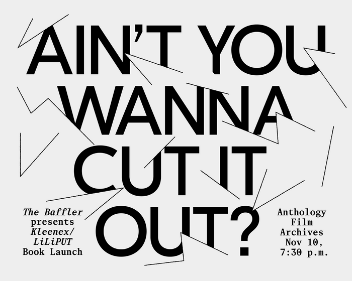 Event flyer for Ain't You Wanna Cut It Out